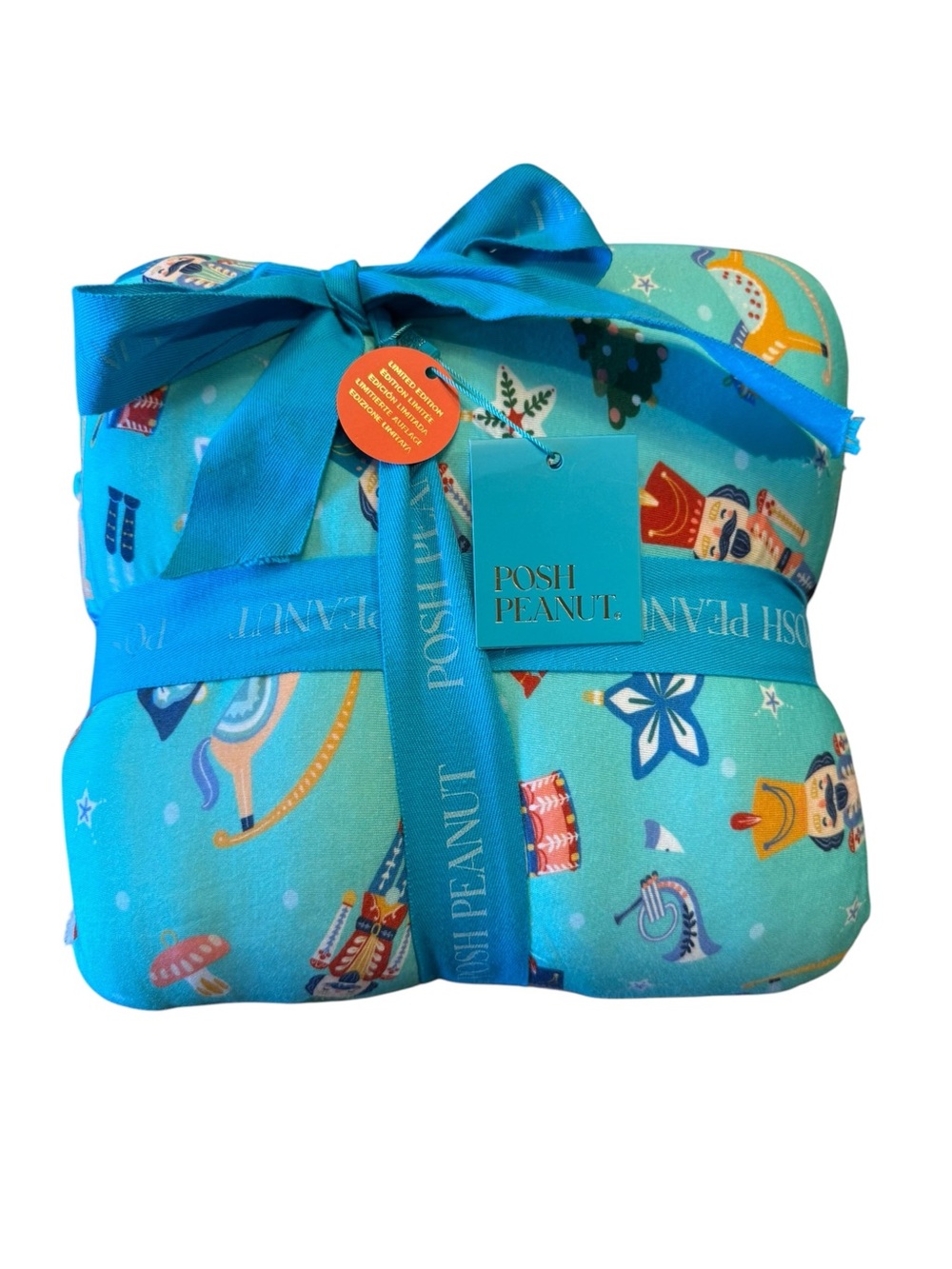 Posh Peanut Limited Edition Teal Fritz Nutcracker Holiday Patoo Baby Blanket